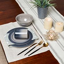 Mason Craft & More Festival Ombre 12pc Gray Dinnerware Set