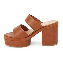 Matisse Two-Band Platform Sandal with Chunky Block Heel - Graham