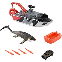 Mattel Matchbox Jurassic World Rebirth Mosasaurus Rescue Action Boa...