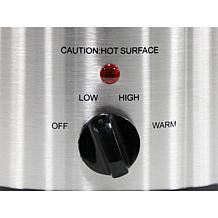 Maxi-Matic Elite Gourmet 1.5 Qt. Mini Slow Cooker in Stainless Steel