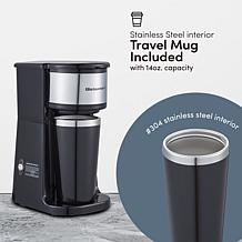 Maxi-Matic Elite Gourmet Coffee Maker Stainless Steel Interior Mug