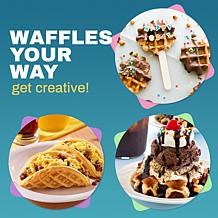 Maxi-Matic Elite Gourmet Flip Belgian 1.25" Waffle Maker, Black