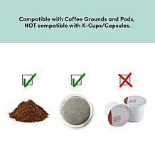 Maxi-Matic Elite Gourmet Personal Coffee Maker w/ Stainless Steel Mug