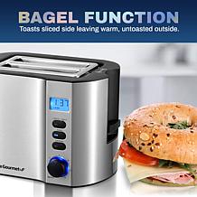 Maxi-Matic Elite Gourmet Stainless Steel 2-Slice LED Toaster + Bagels