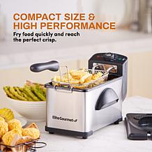 Maxi-Matic Elite Gourmet Stainless Steel 2Qt. Immersion Deep Fryer