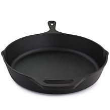 MegaChef 12" Round Pre-Seasoned Cast Iron Frying Pan - Black