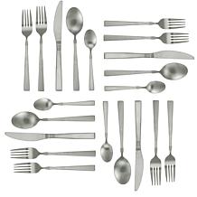 MegaChef Cravat 20 Piece Flatware Utensil Set, Stainless Steel Silv...