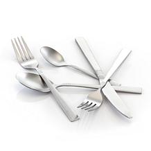 MegaChef Cravat 20 Piece Flatware Utensil Set, Stainless Steel Silv...