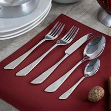 MegaChef Gibbous 20 Piece Flatware Utensil Set, Stainless Steel Sil...