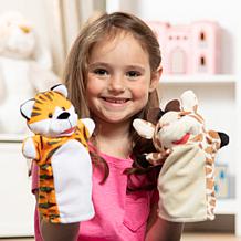Melissa & Doug Family-Friendly Zoo Friends Hand Puppet 4-Piece Set