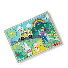 Melissa & Doug Ms. Rachel™ Wooden Song Puzzle 6-Piece Set
