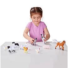 Melissa & Doug Safari Sidekicks - 10 Collectible Farm Animals