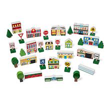 Melissa & Doug Wooden Town Play Set