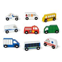 Melissa & Doug Wooden Town Vehicles Set