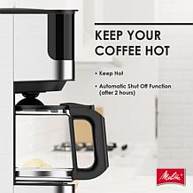 Melitta 10-Cup Drip Coffee Maker with Glass Carafe and Touch Contro...