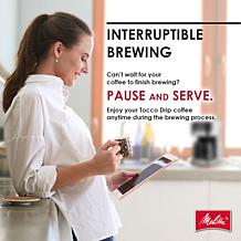 Melitta 10-Cup Drip Coffee Maker with Glass Carafe and Touch Contro...