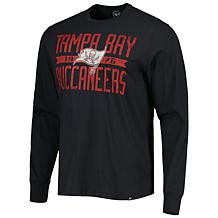 Men's '47 Black Tampa Bay Buccaneers Brand Wide Out Franklin Long S...