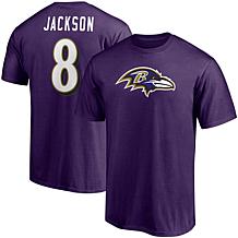 Men's Fanatics Lamar Jackson Purple Baltimore Ravens Player Icon Na...