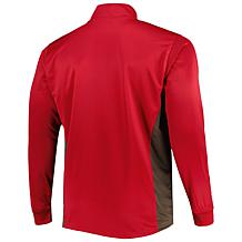Men's Red Tampa Bay Buccaneers Big & Tall Quarter-Zip Top