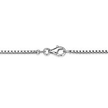Men's Rhodium Plated Sterling Silver Genuine Onyx Tag Pendant Necklace