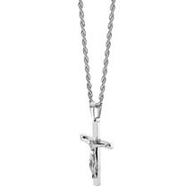 Men's Stainless Steel Crucifix Pendant with Chain Necklace