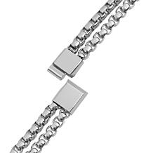 Men's Stainless Steel Double Box Chain Bracelet