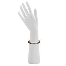 Men's Stainless Steel Gemstone Bead Stretch Bracelet 