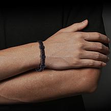 Men's Two-Strand Braided Leather Stainless Steel Clasp Bracelet