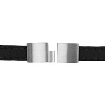 Men's Two-tone Stainless Steel Faux Leather ID Bracelet