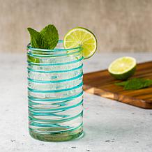 Meridia 6-pc. Handblown Mexican Hiball Glass