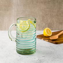 Meridia Handblown Mexican Glass Pitcher Set