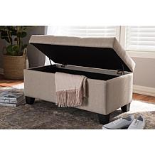 ETNA Rolling Storage Ottoman Foot Rest with Drawers & Magazine