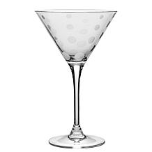Mikasa Cheers Set of 4 Etched-Crystal Martini Glasses