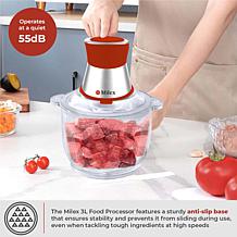 Milex Insta Chop Plus 12-Cup Glass Bowl Food Processor