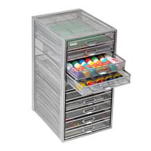 Mind Reader 10-Drawer Mesh Metal Storage Cabinet