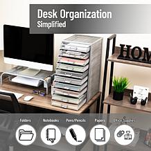 Mind Reader 10-Drawer Mesh Metal Storage Cabinet