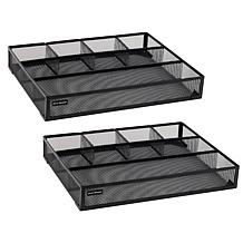 Mind Reader 2-Piece Mesh Deep Drawer Desk Organizer