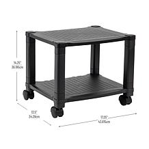 Mind Reader 2-Shelf Mobile Printer Cart with Cord Management