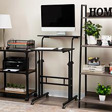 Mind Reader 2-Tier Extra Large Mobile Sitting/Standing Desk