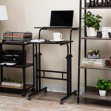 Mind Reader 2-Tier Extra Large Mobile Sitting/Standing Desk