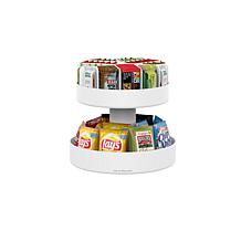 Mind Reader 2-Tier Lazy Susan Organizer, White