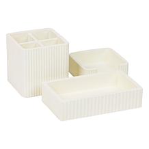 Mind Reader 3 Piece Cement Desk Organizer Set