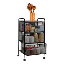 Mind Reader 4-Drawer Rolling Mesh Office Storage Cart