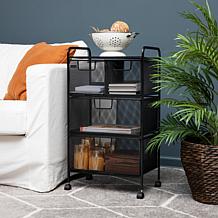 Mind Reader 4-Drawer Rolling Mesh Office Storage Cart