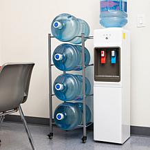 Mind Reader 4-Tier Rolling Water Jug Stand 16.5"L x 13.75"W x 41"H