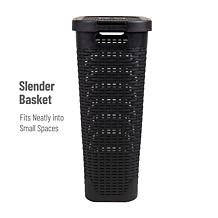 Mind Reader 40 Liter Laundry Hamper Set of 2 Black