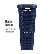 Mind Reader 40-Liter Slim Laundry Basket with Cutout Handles
