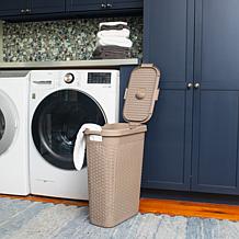 Mind Reader 40-Liter Slim Laundry Basket with Cutout Handles