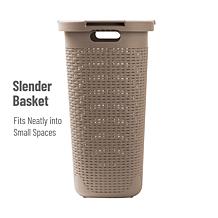 Mind Reader 60-Liter Laundry Basket with Cutout Handles