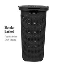 Mind Reader 60 Liter Slim Laundry Hamper Set of 2 Brown